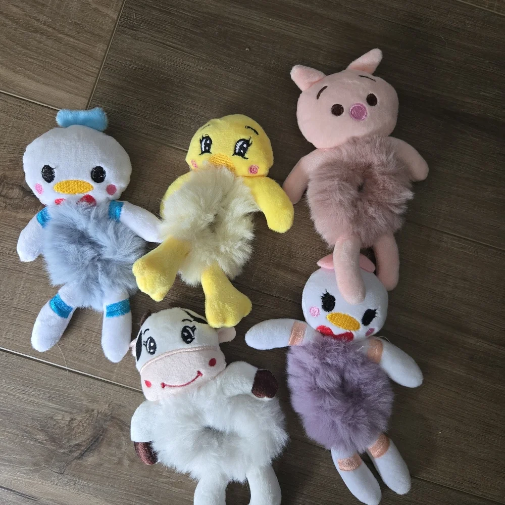 Kids Hair Ties Plush Hair Accessories (5pieces) New